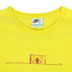 Nike - Yellow Football T-Shirt 1990s Medium Vintage Retro Football