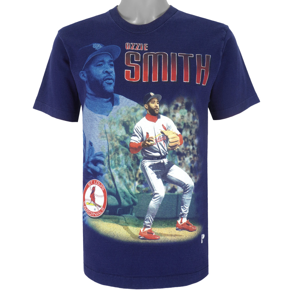 MLB - St. Louis Cardinals Ozzie Smith Player's State T-Shirt 1996 Medium Vintage Retro Baseball