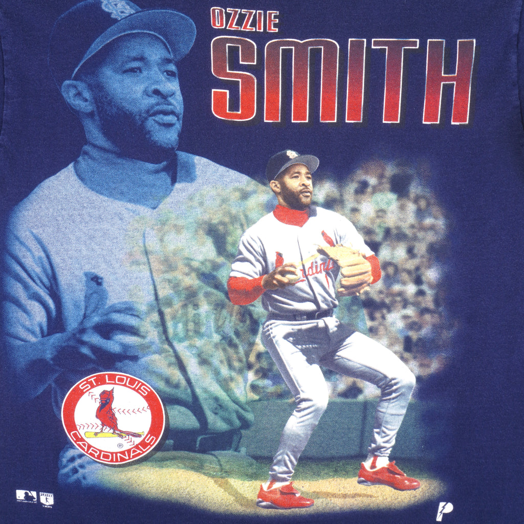 MLB - St. Louis Cardinals Ozzie Smith Player's State T-Shirt 1996 Medium Vintage Retro Baseball