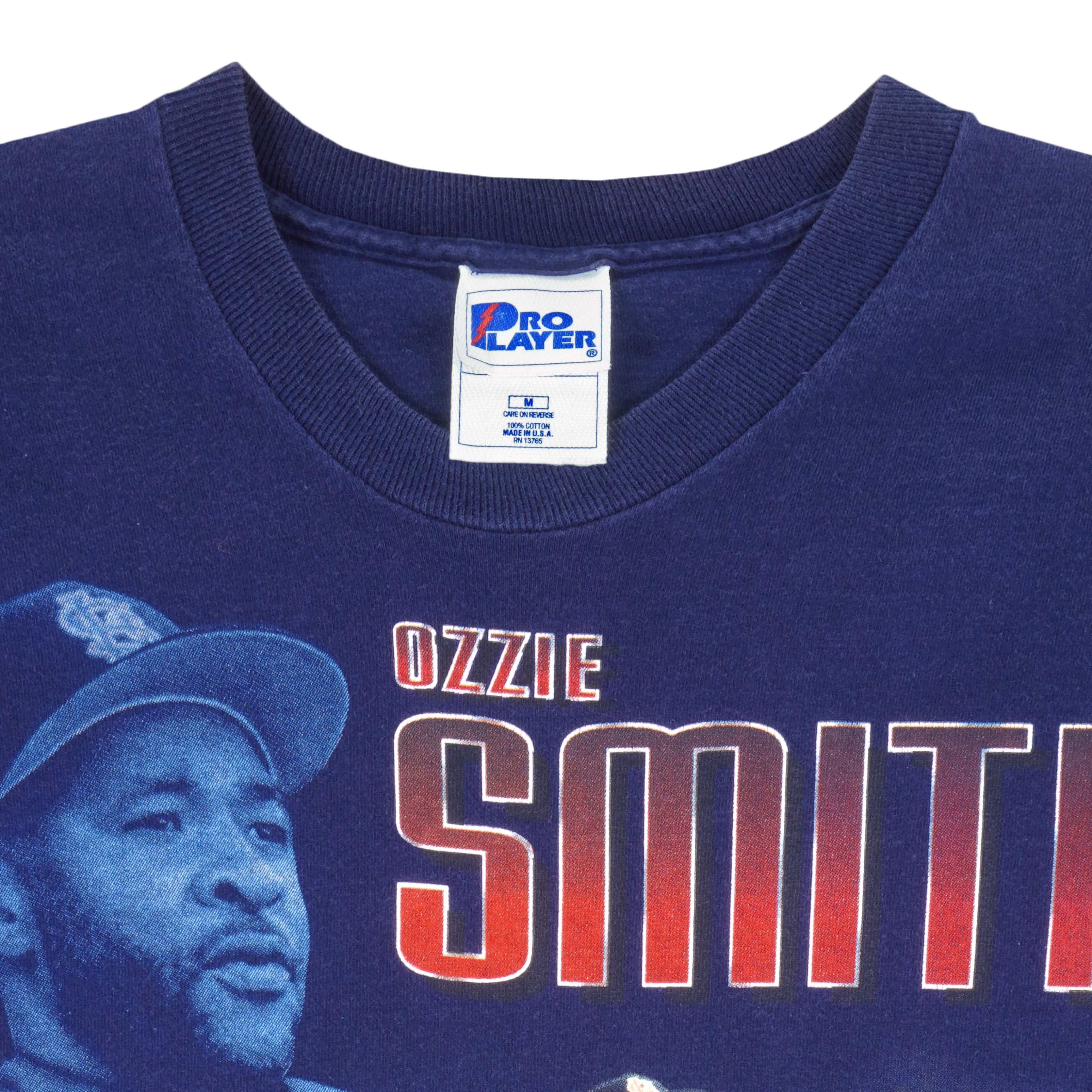 Vintage MLB (Pro Player) - St. Louis Cardinals Ozzie Smith Player's Stat T-Shirt 1996 Medium