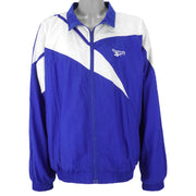 Reebok - Blue Kamikaze Embroidered Windbreaker 1990s XX-Large Vintage Rrtro