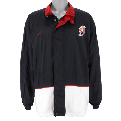 Nike - Portland Blazers Embroidered Zip Up Jacket 1990s X-Large