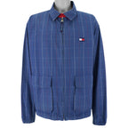 Tommy Hilfiger - Blue Embroidered Zip-Up Jacket 1990s X-Large Vintage Retro