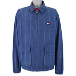 Tommy Hilfiger - Blue Plaid Harrington Jacket 1990s X-Large