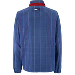 Tommy Hilfiger - Blue Embroidered Zip-Up Jacket 1990s X-Large Vintage Retro