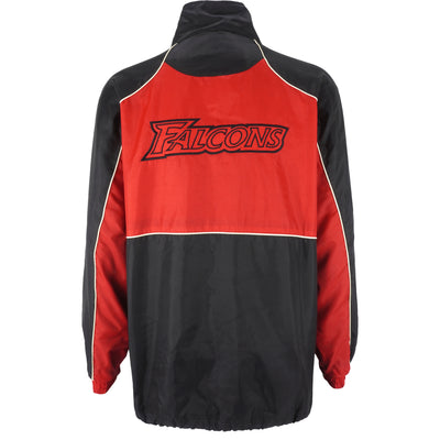 NFL - Red & Black Atlanta Falcons Zip-Up Windbreaker 2000s Medium
