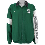 Reebok - Michigan State Spartans Zip-Up Windbreaker 1990s X-Large Vintage Retro College