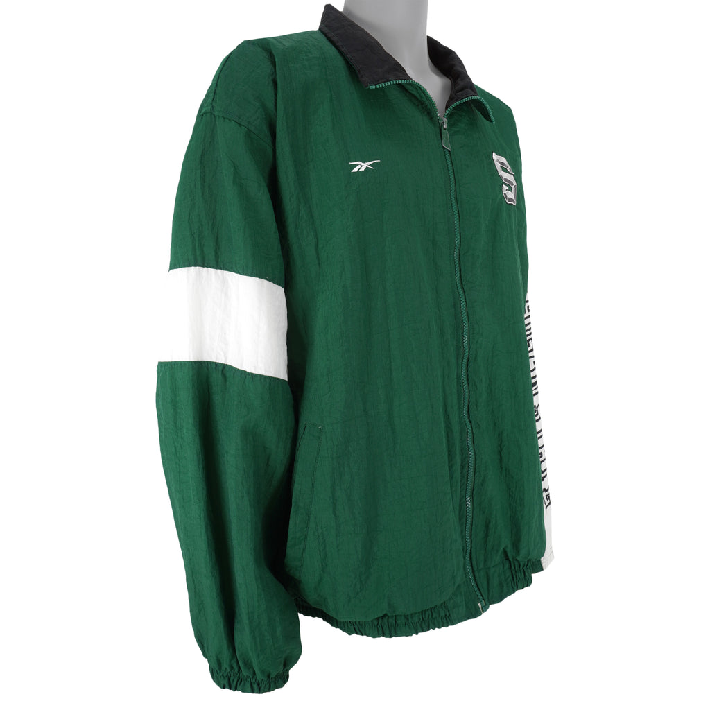 Reebok - Michigan State Spartans Zip-Up Windbreaker 1990s X-Large Vintage Retro College