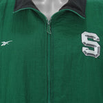 Reebok - Michigan State Spartans Zip-Up Windbreaker 1990s X-Large Vintage Retro College