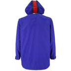 Tommy Hilfiger - Blue Embroidered Zip-Up Hooded Jacket 1990s Small Vintage Retro