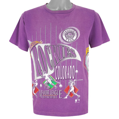 MLB (Salem) - Colorado Rockies Around The Horn Single Stitch T-Shirt 1992 Large