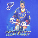 NHL (Pro Player) - St. Louis Blues Gretzky T-Shirt 1996 Medium Vintage Retro Hockey