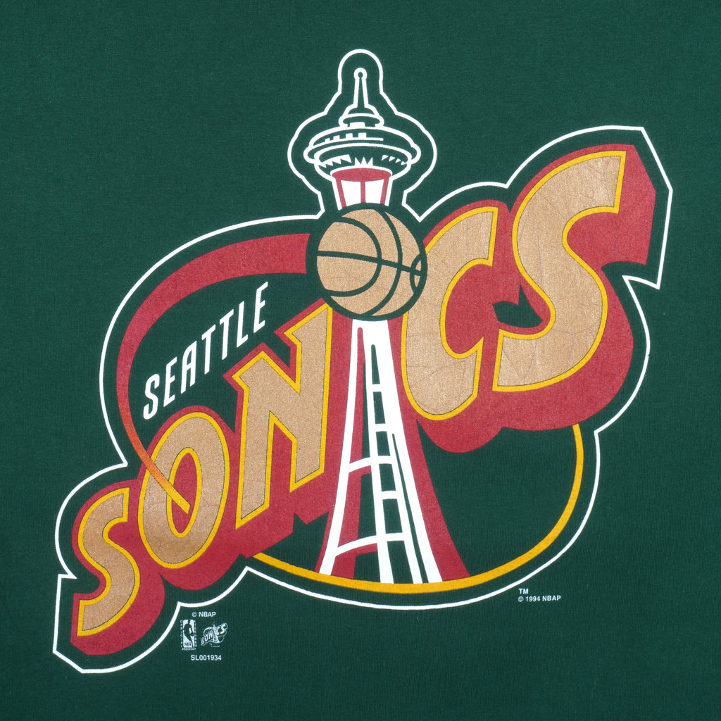 NBA (Salem) - Seattle SuperSonics Deadstock T-Shirt 1994 X-Large Vintage Retro Basketball