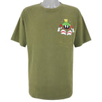 Looney Tunes - Marvin The Martian Embroidered T-Shirt 1990s Large
