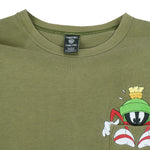 Looney Tunes - Marvin The Martian Embroidered T-Shirt 1990s Large Vintage Retro