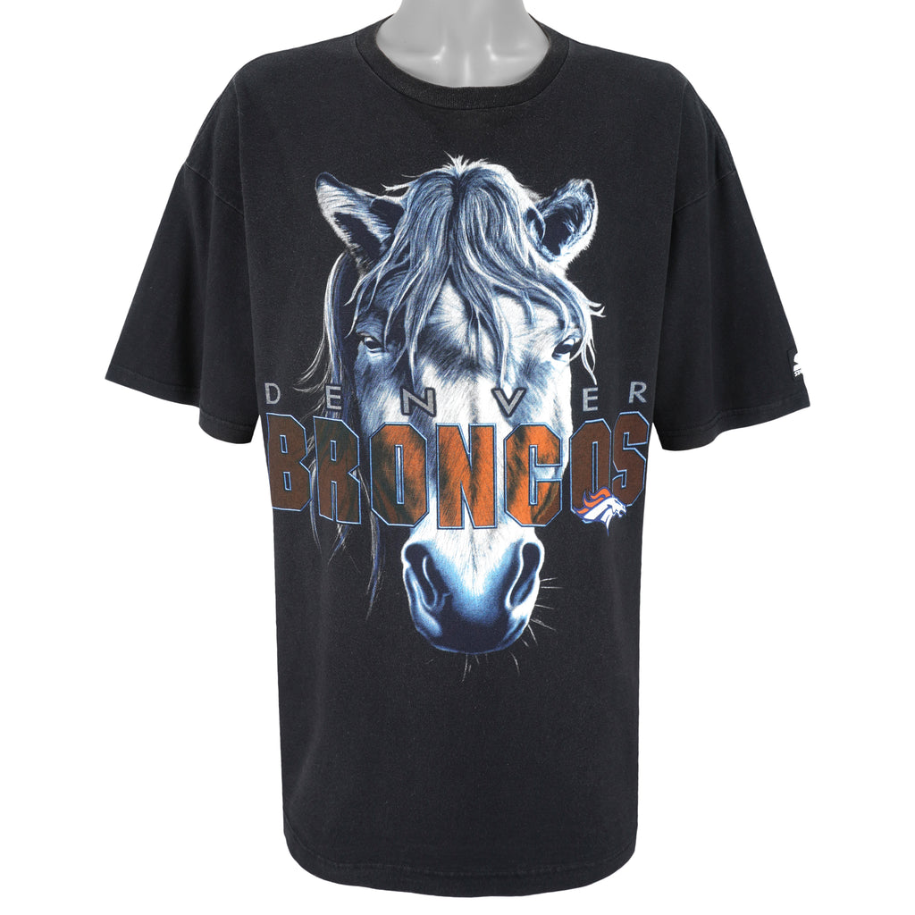 Starter - Denver Broncos T-Shirt 1990s X-Large Vintage Retro Football