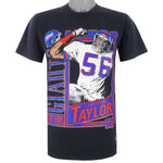 NFL (Nutmeg) - New York Giants Lawrence Taylor T-Shirt 1990s Medium Vintage Retro Football