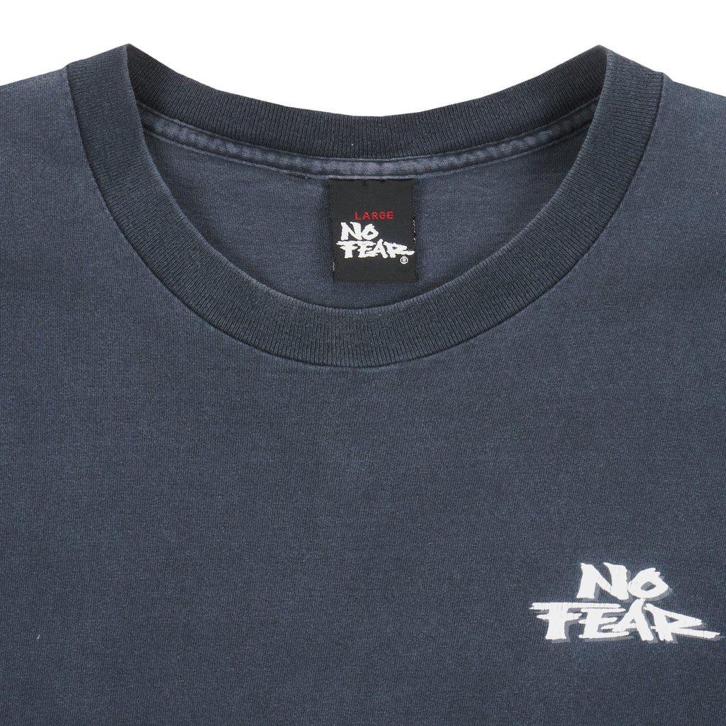 Vintage (No Fear) - Bottom of The Ninth Single Stitch T-Shirt 1990s Large Vintage Retro
