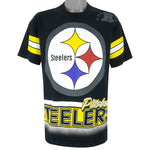 NFL (Salem) - Pittsburgh Steelers Single Stitch T-Shirt 1994 Large Vintage Retro Football