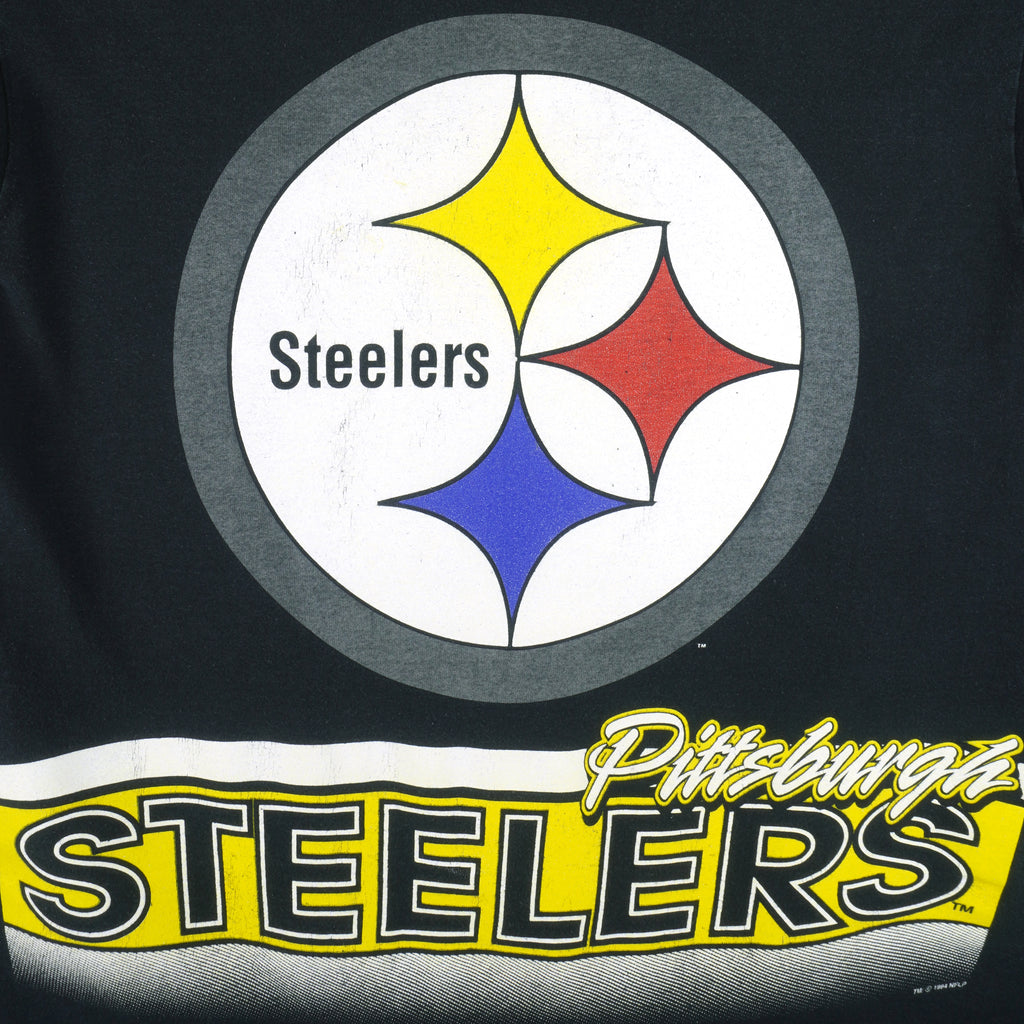 NFL (Salem) - Pittsburgh Steelers Single Stitch T-Shirt 1994 Large Vintage Retro Football