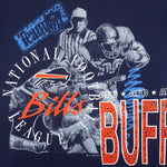 NFL (Logo 7) - Buffalo Bills Football Single Stitch T-Shirt 1991 Large Vintage Retro Football
