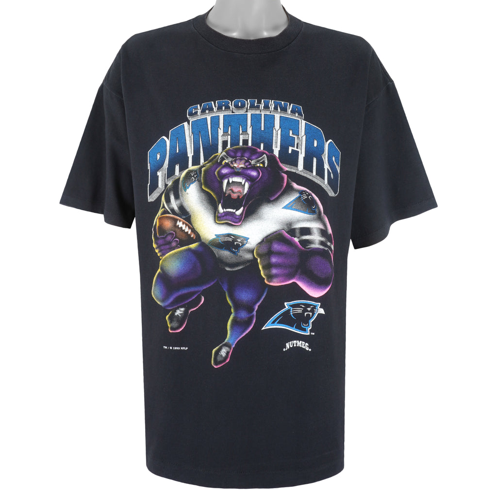 NFL (Nutmeg) - Carolina Panthers Single Stitch T-Shirt 1993 X-Large Vintage Retro Football