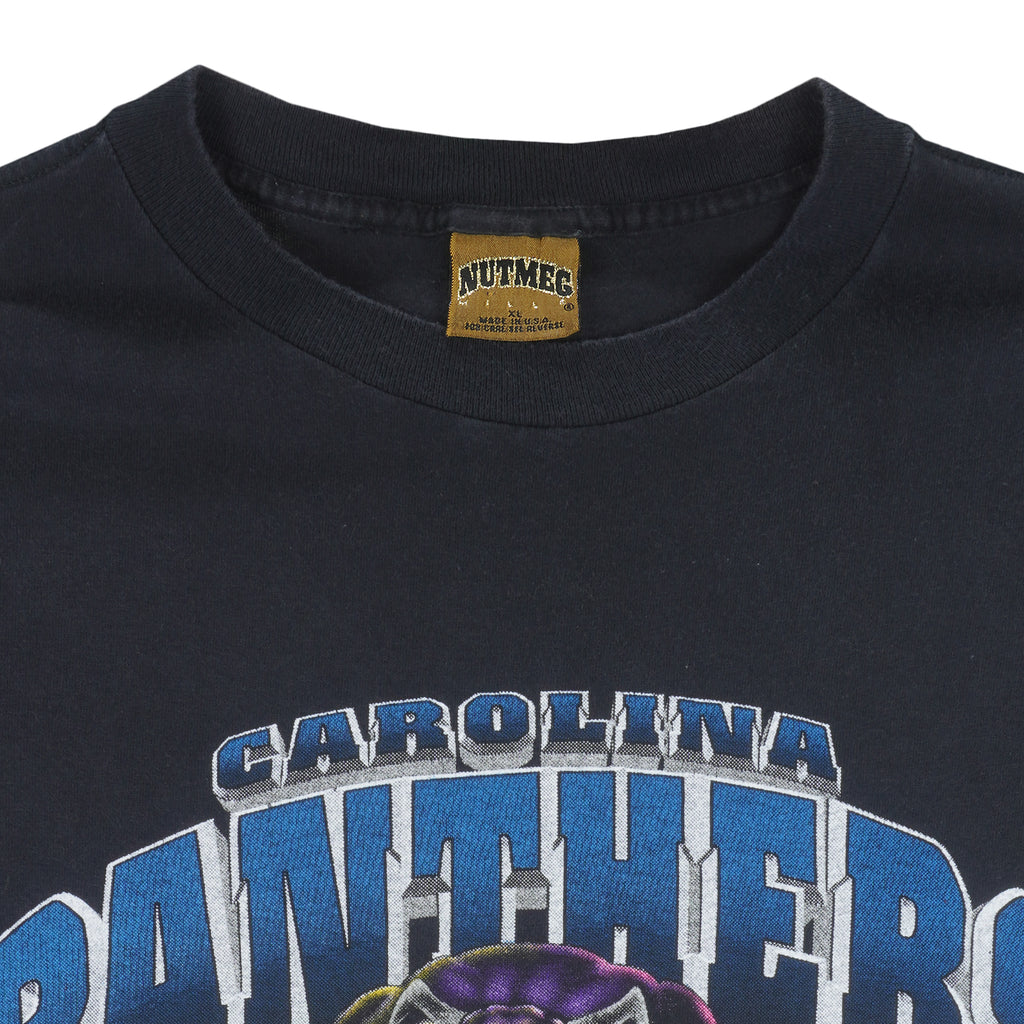 NFL (Nutmeg) - Carolina Panthers Single Stitch T-Shirt 1993 X-Large Vintage Retro Football