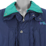 FILA - Magic Line Reversible Button & Zip-Up Jacket 1990s Large Vintage Retro