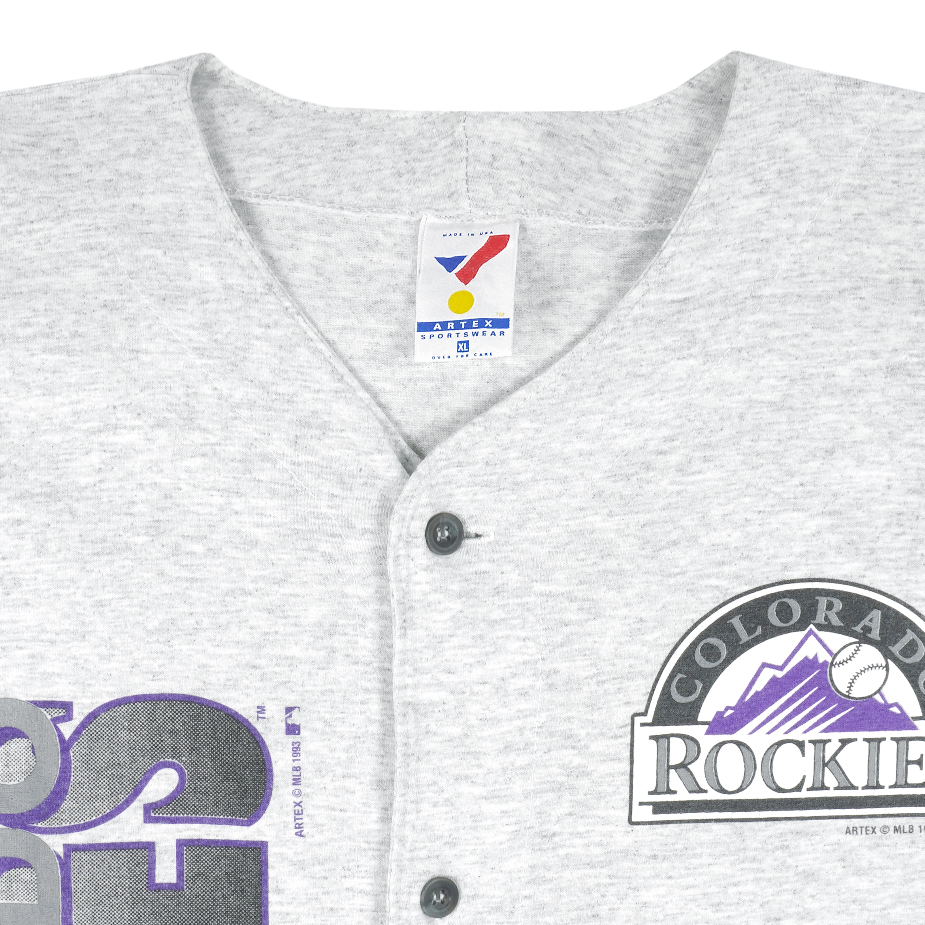 MLB (Artex) - Colorado Rockies Baseball Jersey 1993 X-Large Vintage Retro Baseball