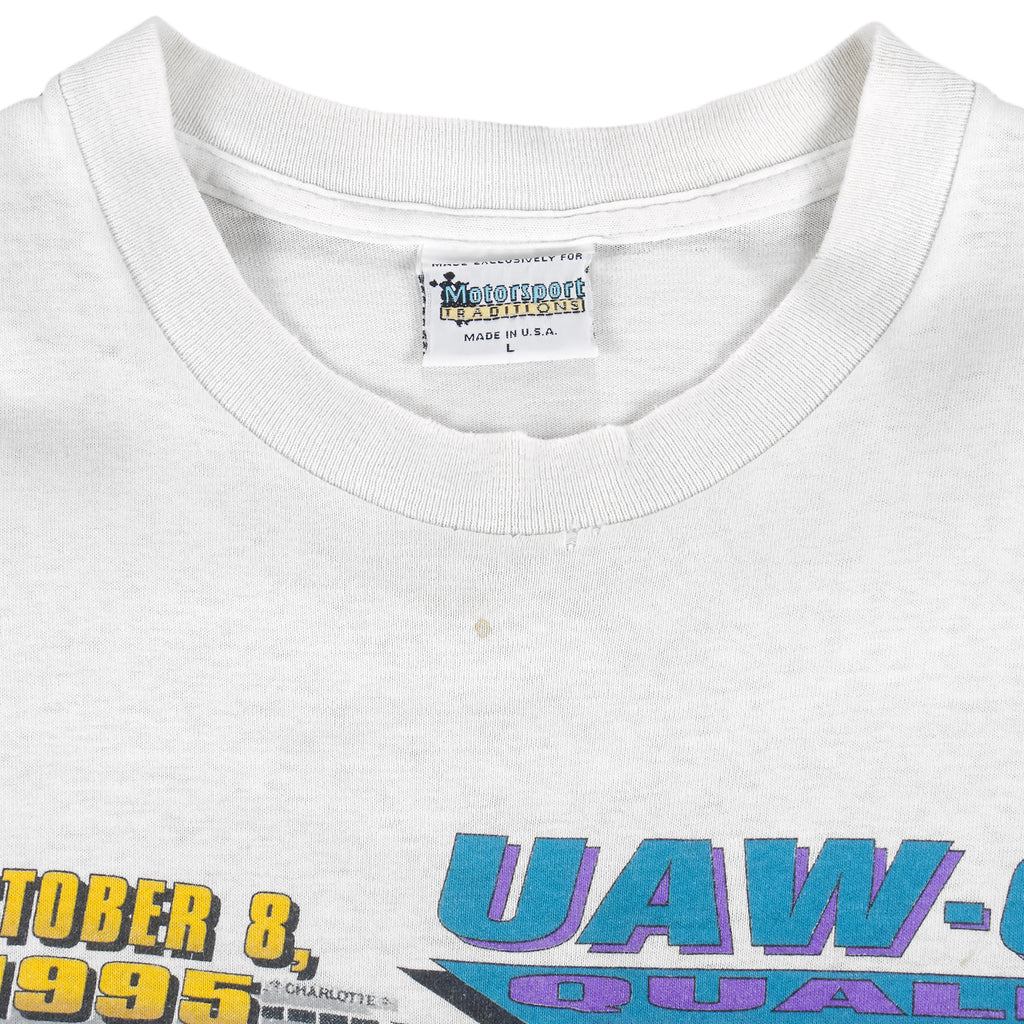 NASCAR - Charlotte Motor Speedy Single Stitch T-Shirt 1995 Large Vintage Retro