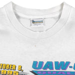 NASCAR - Charlotte Motor Speedy Single Stitch T-Shirt 1995 Large Vintage Retro