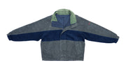Nautica - Grey and Blue Reversible Fleece Lined Jacket 1990s Medium