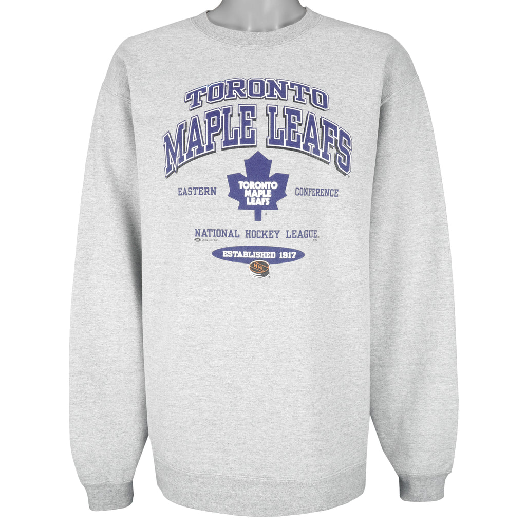 NHL (Bulletin) - Toronto Maple Leafs Crew Neck Sweatshirt 1990s X-Large Vintage Retro Hockey