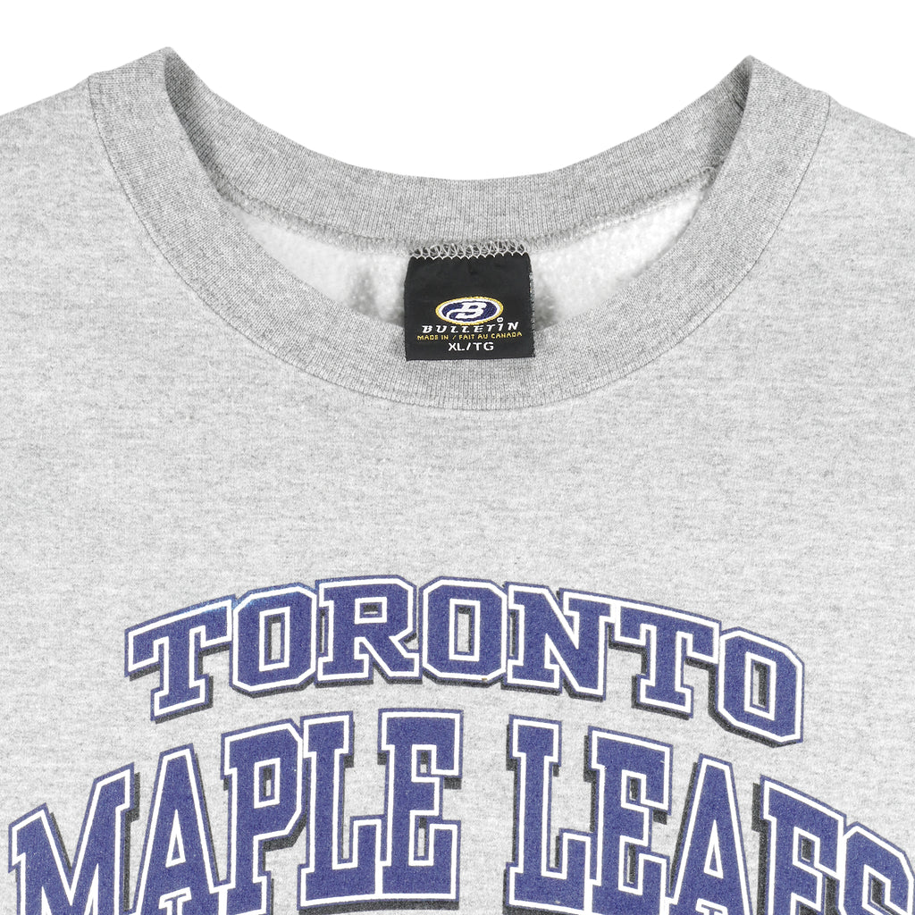NHL (Bulletin) - Toronto Maple Leafs Crew Neck Sweatshirt 1990s X-Large Vintage Retro Hockey