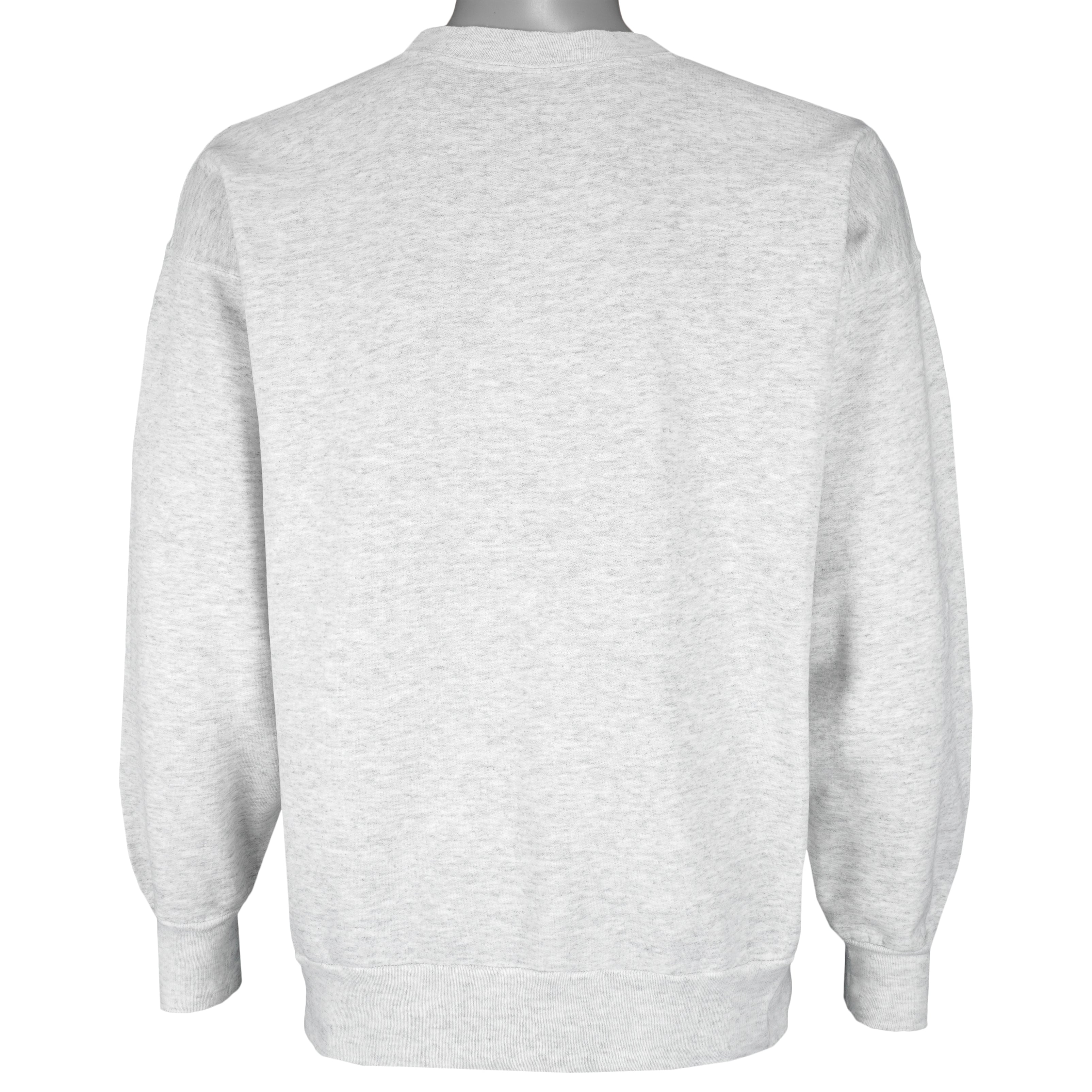 NBA (Hanes) - Chicago Bulls Big Logo Crew Neck Sweatshirt 1990s Medium Vintage Retro Basketball