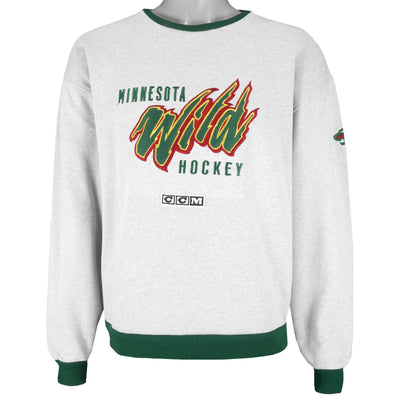 NHL (CCM) - Minnesota Wild Embroidered Sweatshirt 2000s Large