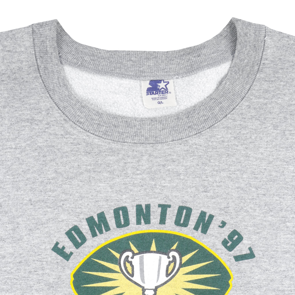 Starter - CFL Edmonton Grey Cup Sweatshirt 1997 Large Vintage Retro Football