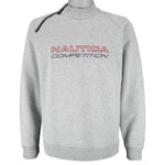 Nautica - Competition Embroidered Turtleneck Sweatshirt 1990s Large