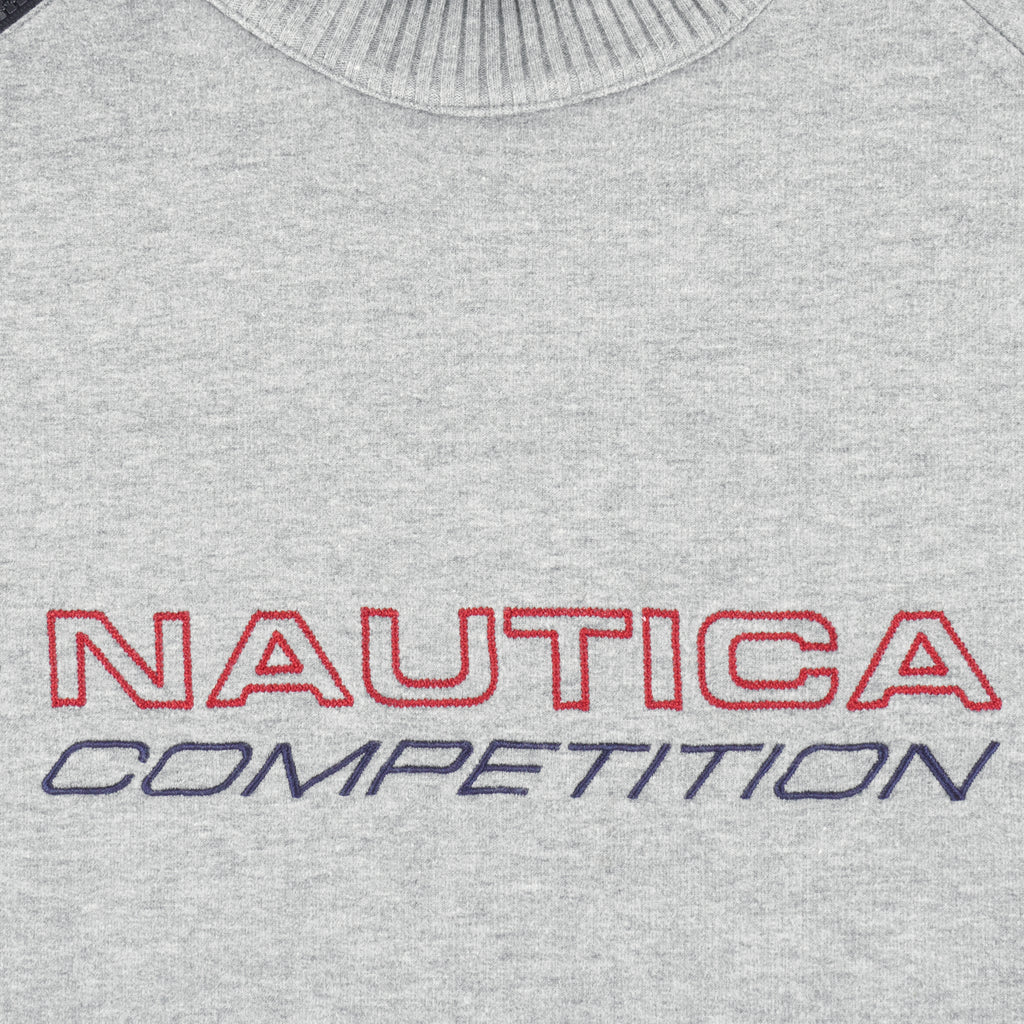 Nautica - Embroidered Turtleneck Sweatshirt 1990s Large Vintage Retro