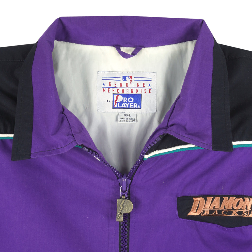 MLB (Pro Player) - Arizona Diamondbacks Zip-Up Jacket 1990s Large Vintage Retro Baseball