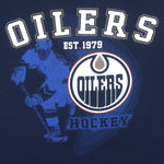 NHL (Tennessee River) - Edmonton Oilers EST.1979 Big Logo T-Shirt 1990s Large Vintage Retro Hockey