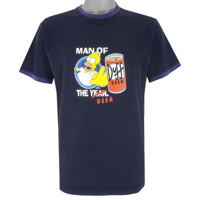 Vintage - The Simpsons Man Of The (Duff) Beer T-Shirt 1990s Large