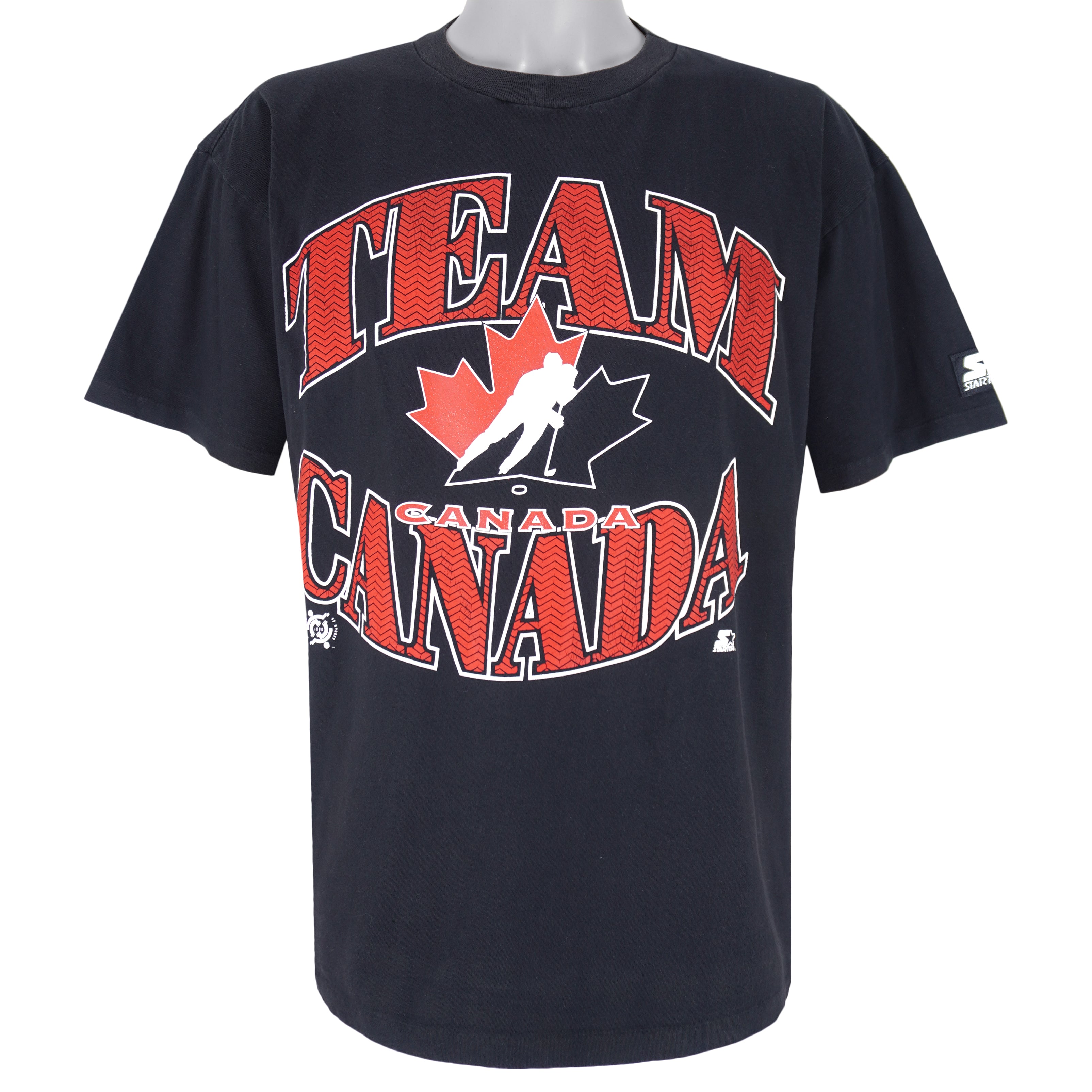 Starter - Hockey Team Canada World Cup T-Shirt 1996 Large Vintage Retro Hockey