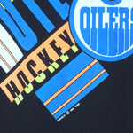 NHL (Trench) - Edmonton Oilers Spell-Out T-Shirt 1989 Medium