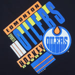 NHL (Trench) - Edmonton Oilers Spell-Out T-Shirt 1989 Medium