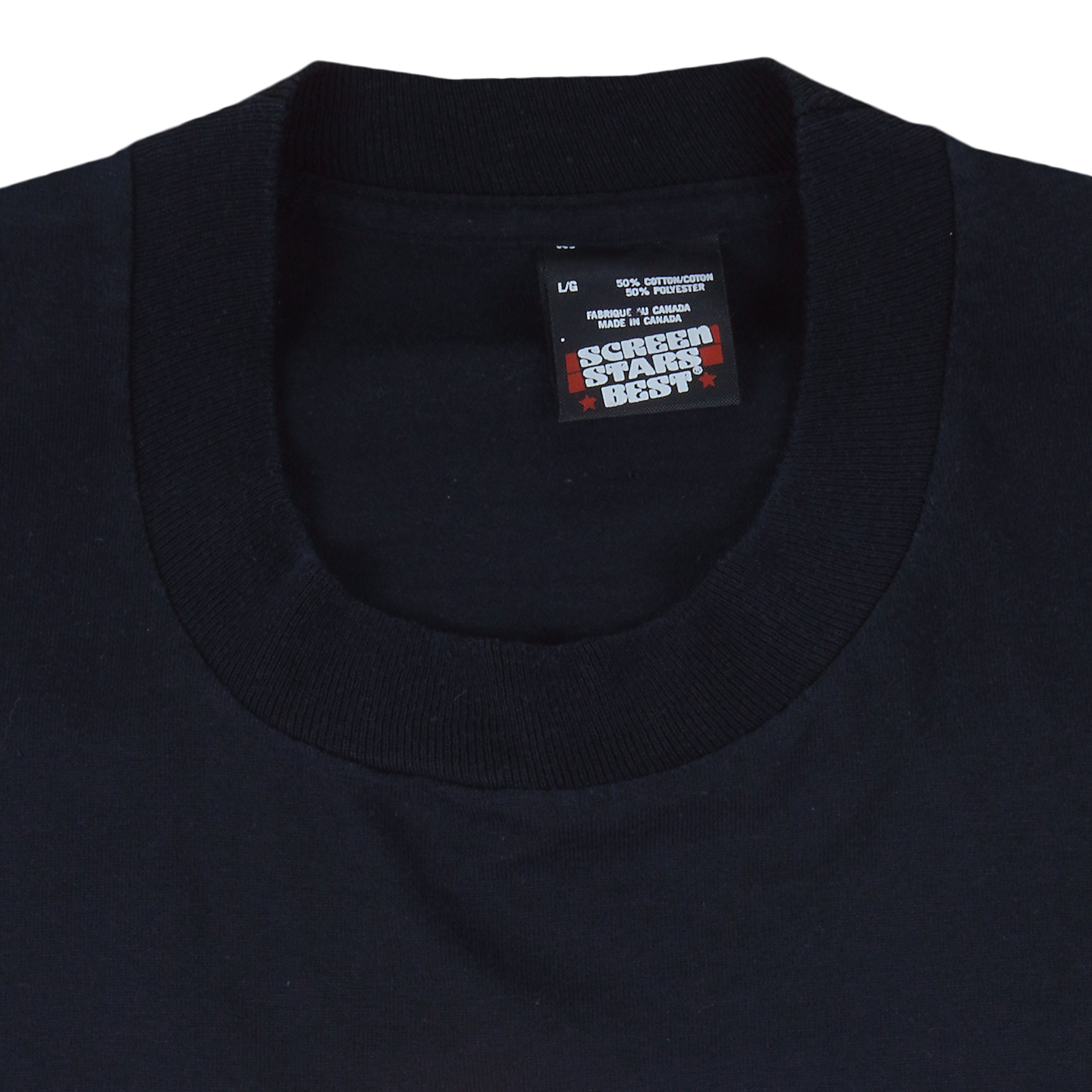 NHL (Trench) - Edmonton Oilers Spell-Out T-Shirt 1989 Medium