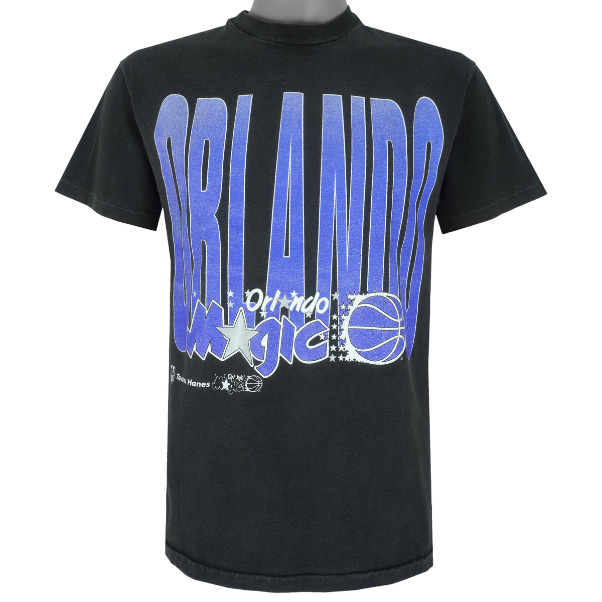 NBA (Hanes) - Orlando Magic Spell-Out T-Shirt 1990s Medium Vintage Retro Basketball