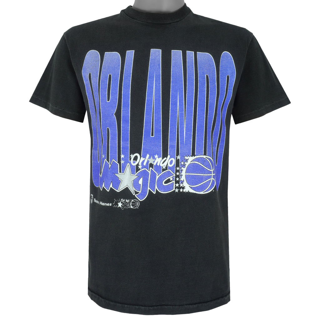 NBA (Hanes) - Orlando Magic Spell-Out T-Shirt 1990s Medium Vintage Retro Basketball