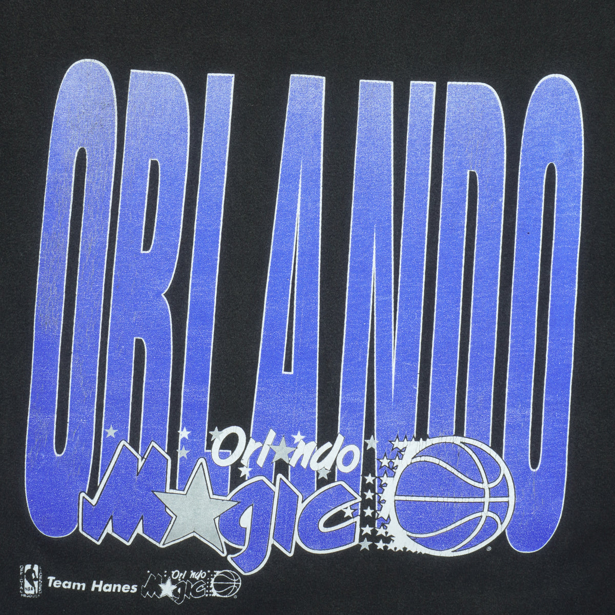 NBA (Hanes) - Orlando Magic Spell-Out T-Shirt 1990s Medium Vintage Retro Basketball