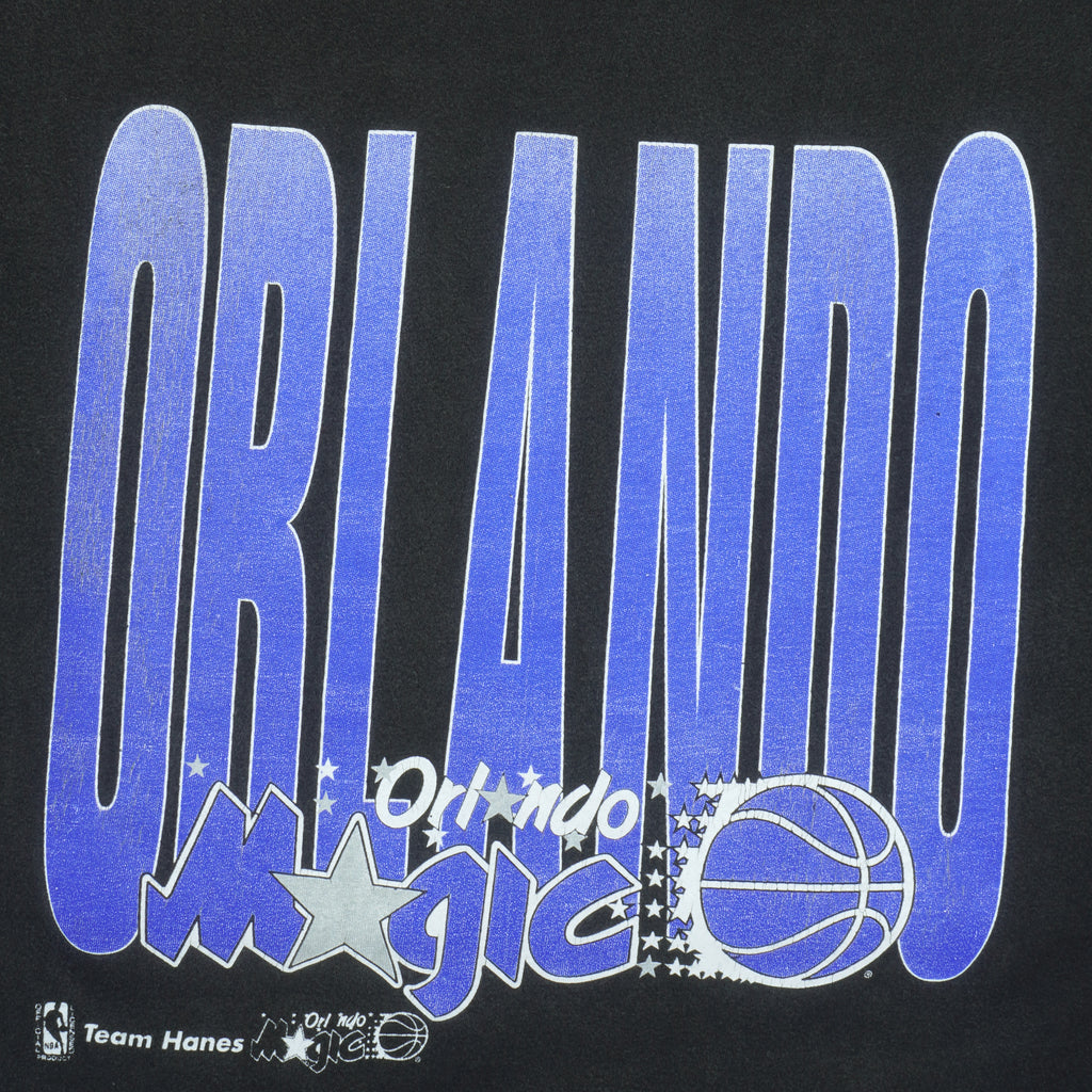 NBA (Hanes) - Orlando Magic Spell-Out T-Shirt 1990s Medium Vintage Retro Basketball